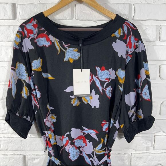 NWT Who What Wear Floral Knee Length Dress Size 3X - Picture 9 of 12